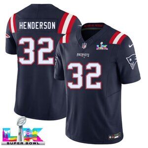 Mens or Youths Choose TreVeyon Henderson Super Bowl LX Stitched Jersey Navy Vapo